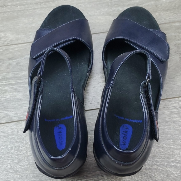 Wolky Women Blue Wedge Sandals {Size 39} - Picture 6 of 8